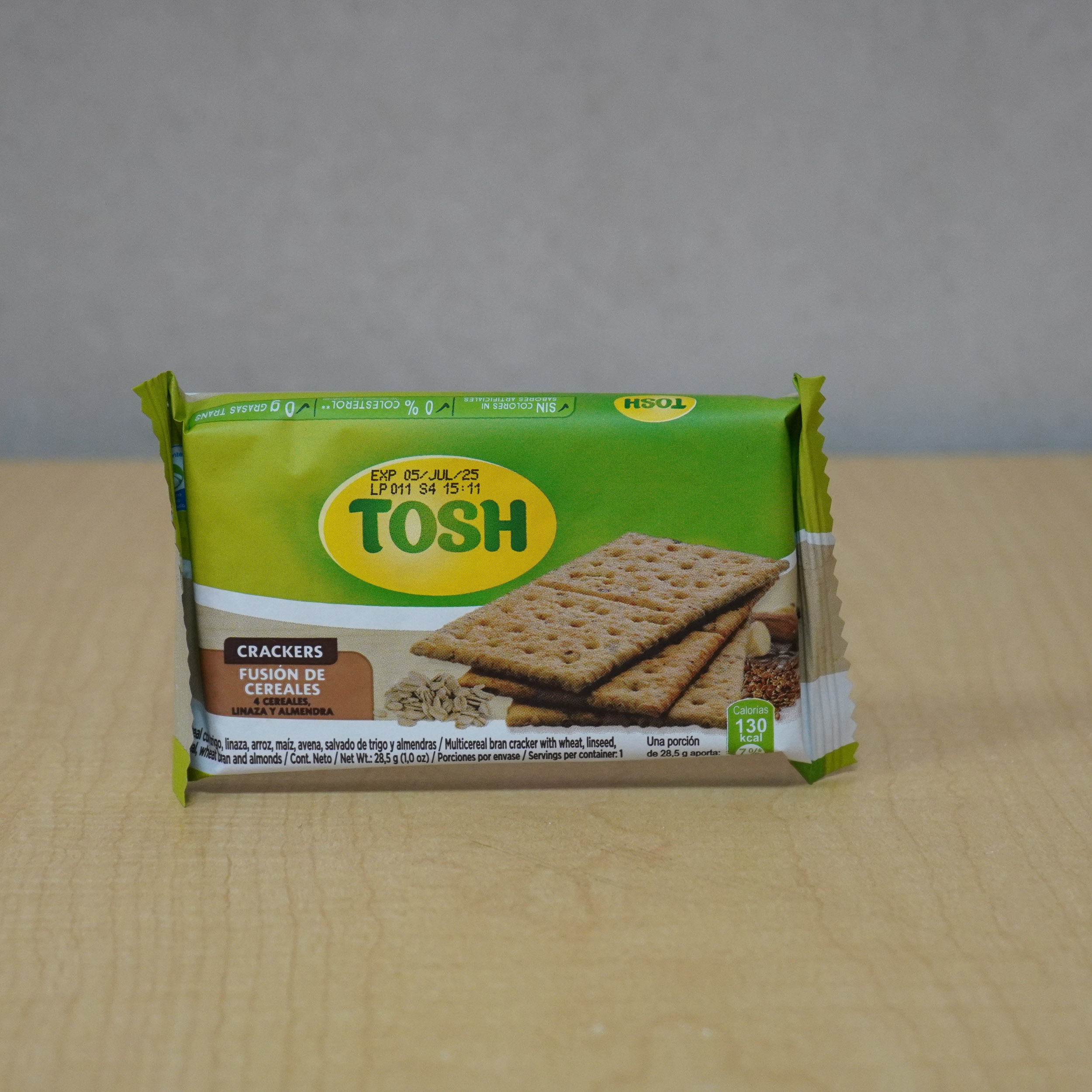 TOSH Crackers - Galletas Multicereal con Linaza, Almendras y Salvado de Trigo